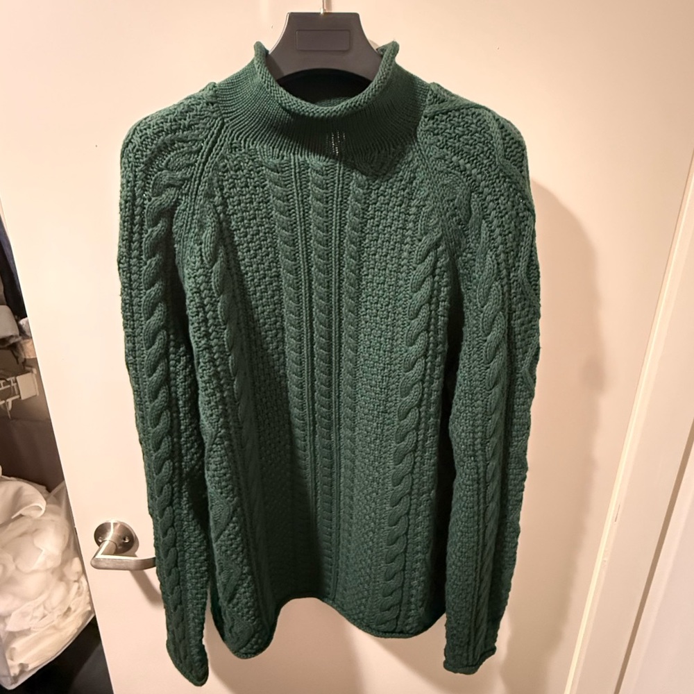 J. Crew Roll Neck Cable Knit Sweater